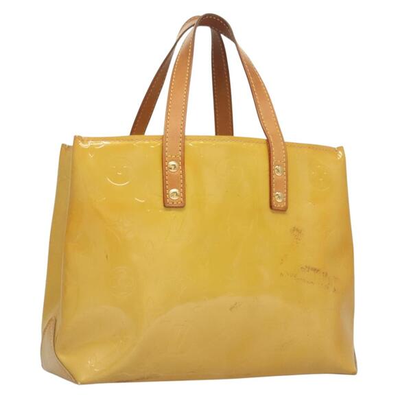 LOUIS VUITTON Monogram Vernis Reade PM Hand Bag Beige M91334 - Picture 1 of 12